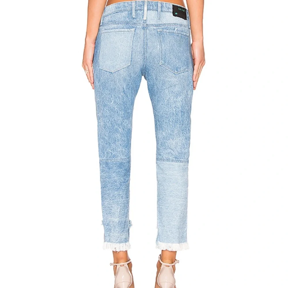 NWOT TORTOISE X Revolve Savanna Crop Jeans Patchwork Indigo